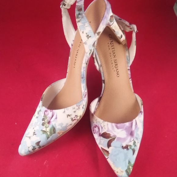 Christian Siriano Shoes - CHRISTIAN SIRIANO Floral Slingback Heels "Size 5"